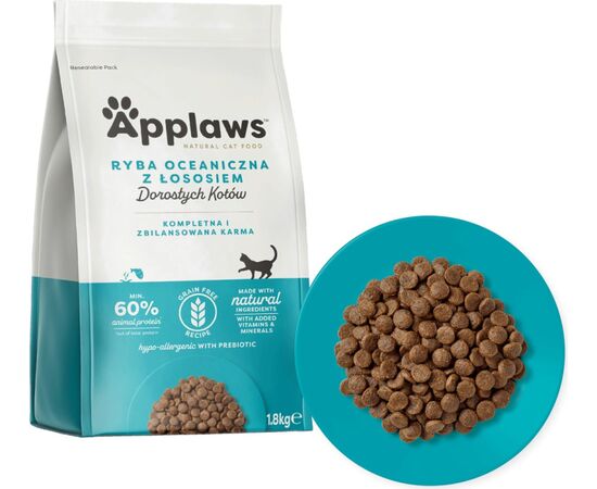APPLAWS ADULT OCEAN FISH WITH SALMON - DRY CAT FOOD - 1,8KG