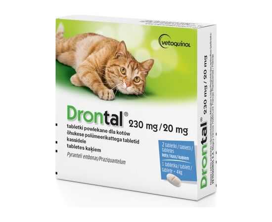 VETOQUINOL DRONTAL TABLETKI ODROBACZAJĄCE KOT 2SZT