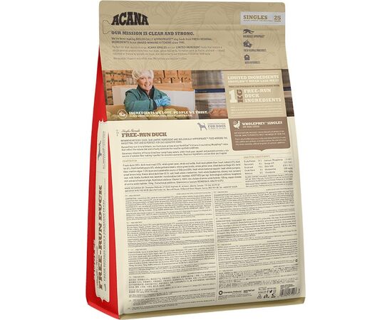 ACANA SINGLES FREE-RUN DUCK - DRY DOG FOOD - 2KG