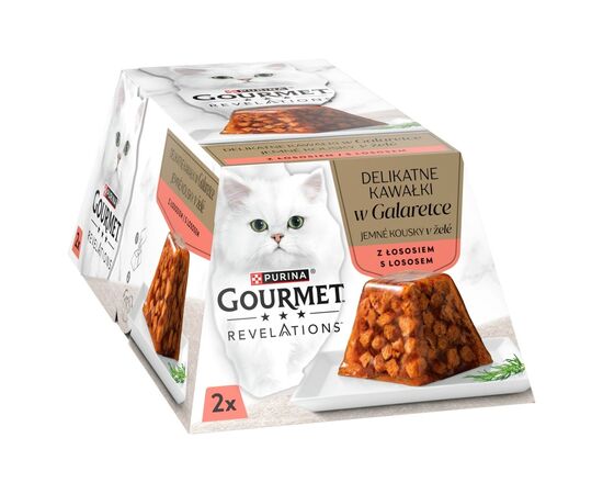 PURINA NESTLE PURINA GOURMET REVELATIONS CHUNKS IN JELLY WITH SALMON - WET CAT FOOD - 2X57G