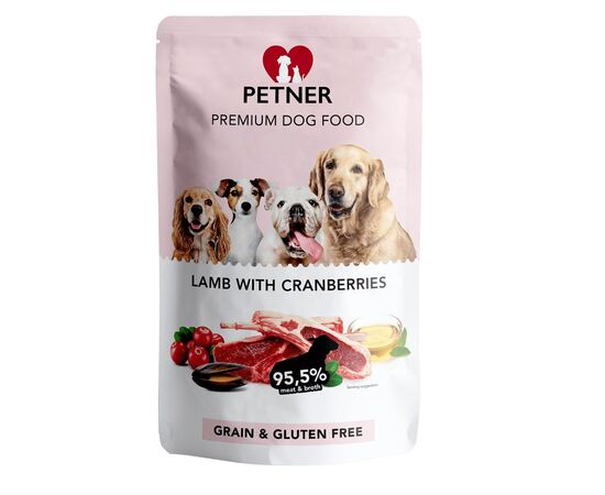 HILTON PETNER LAMB WITH CRANBERRIES - WET DOG FOOD - 500G