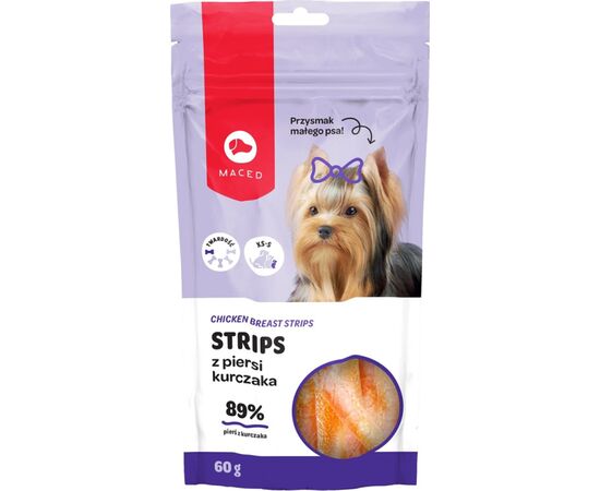 MACED CHICKEN BREAST STRIPS - DOG TREAT - 60G
