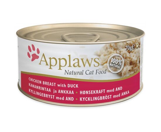 APPLAWS NATURAL CAT FOOD CHICKEN BREAST WITH DUCK - WET CAT FOOD - 70G