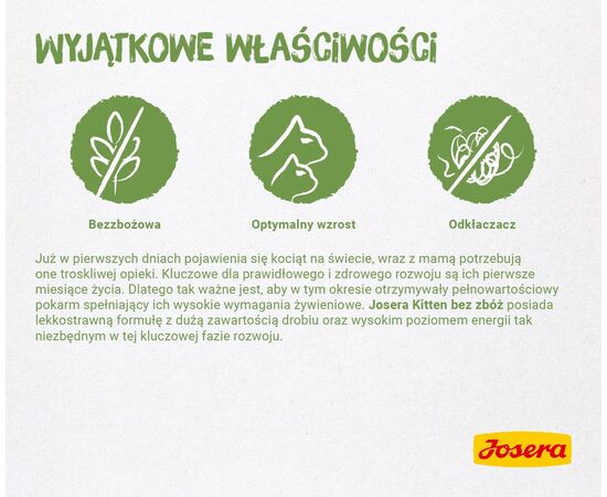 JOSERA 4032254755012 CATS DRY FOOD 400 G KITTEN POULTRY