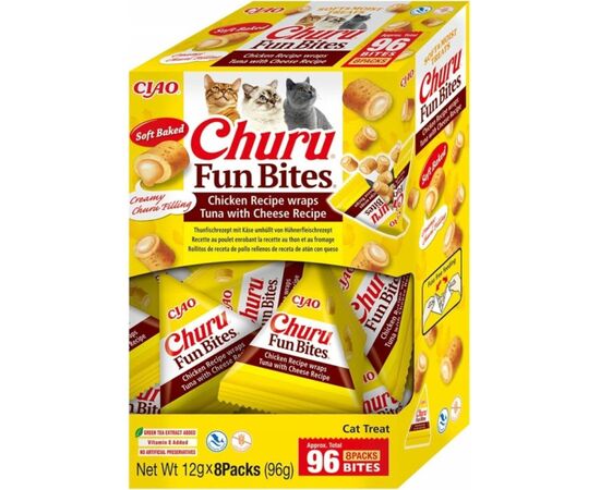 INABA CAT FUN BITES CHICKEN&TUNA&CHEESE PRZYSMAK DLA KOTA 8X12G (96G)