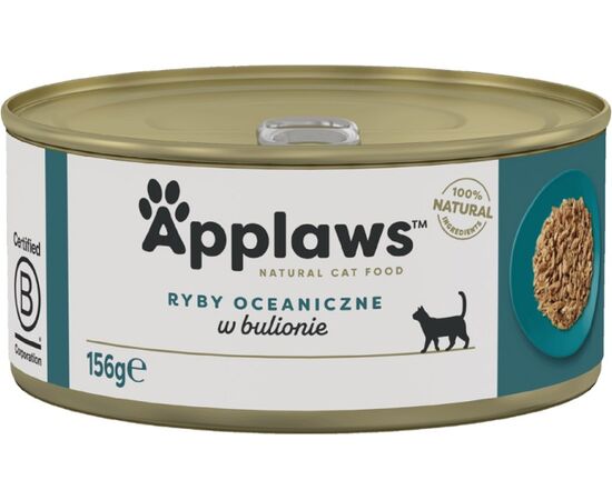 APPLAWS OCEAN FISH IN BROTH - WET CAT FOOD - 156G