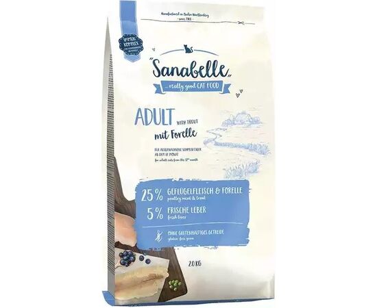 BOSCH SANABELLE ADULT TROUT - DRY CAT FOOD - 2KG