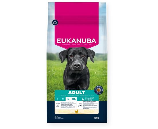 EUKANUBA ADULT L XL RICH IN CHICKEN - DRY DOG FOOD - 15KG