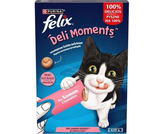 PURINA NESTLE PURINA FELIX DELI MOMENTS SALMON - CAT TREATS - 4X10G