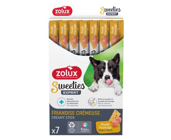 ZOLUX SWEETIES WITH CHICKEN AND CHEESE - DOG TREAT - 7X14G