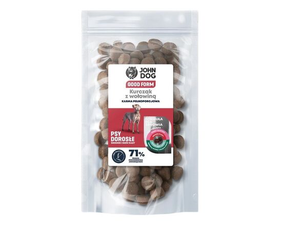 JOHN DOG GOOD FORM CHICKEN WITH BEEF MEDIUM AND LARGE BREEDS - DRY DOG FOOD - 120G