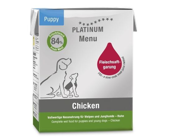 PLATINUM MENU PUPPY CHICKEN - WET DOG FOOD - 375G
