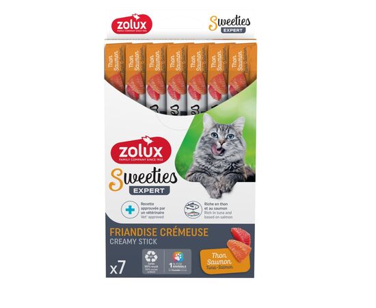 ZOLUX SWEETIES WITH TUNA AND SALMON - CAT TREATS - 7X14G