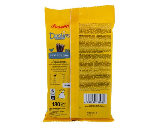 JOSERA DENTIES POULTRY WITH BLUEBERRIES - DOG TREAT - 180G