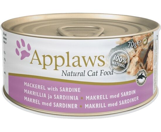 APPLAWS NATURAL CAT FOOD MACKEREL WITH SARDINE - WET CAT FOOD - 70G