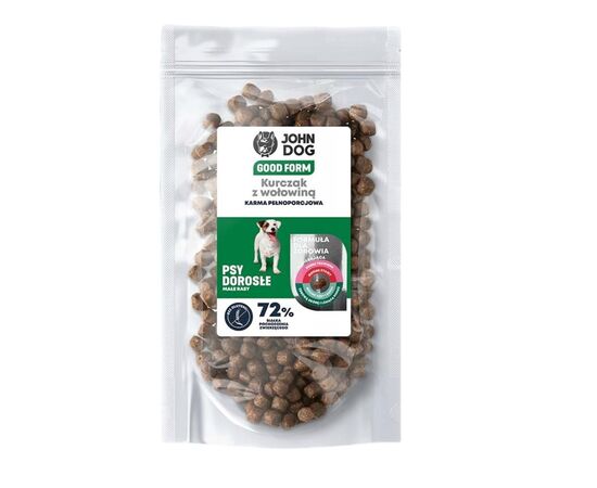 JOHN DOG GOOD FORM CHICKEN WITH BEEF SMALL BREEDS - DRY DOG FOOD - 120G