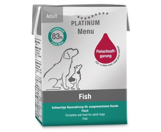 PLATINUM MENU ADULT FISH - WET DOG FOOD - 185G
