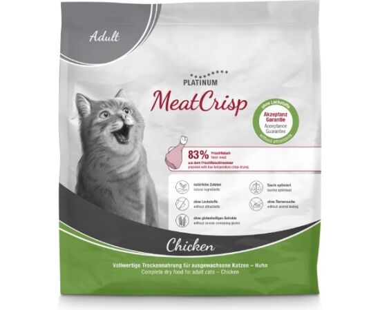 PLATINUM MEATCRISP ADULT CHICKEN - DRY CAT FOOD - 400G