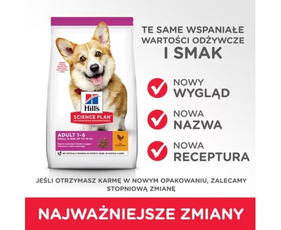 HILL'S SP SMALL & MINI ADULT, CHICKEN, DLA PSA 1.5 KG