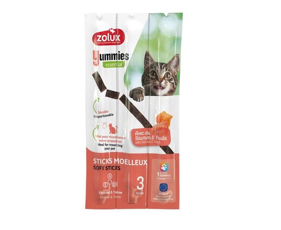ZOLUX YUMMIES SALMON WITH TROUT - CAT TREATS - 3X5G