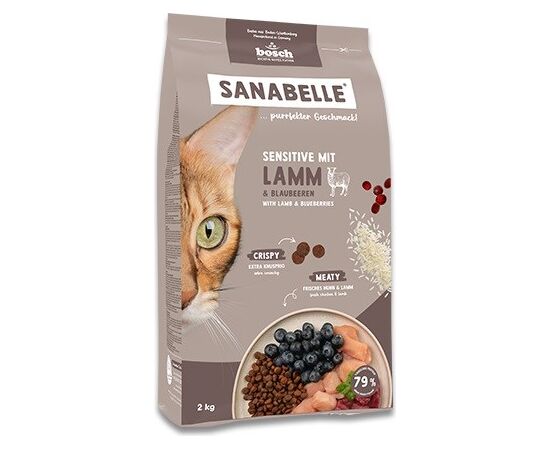 BOSCH SANABELLE SENSITIVE WITH LAMB - DRY CAT FOOD - 2KG