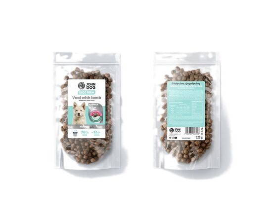 JOHN DOG GOOD FORM PUPPY VEAL WITH LAMB - DRY DOG FOOD - 120G