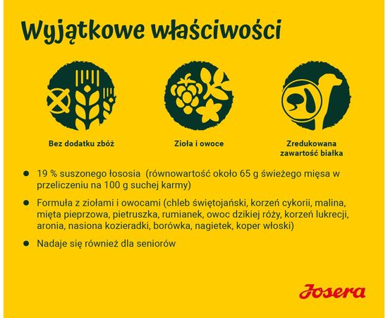 JOSERA SALMON WITH POTATOES - DRY DOG FOOD - 12,5 KG