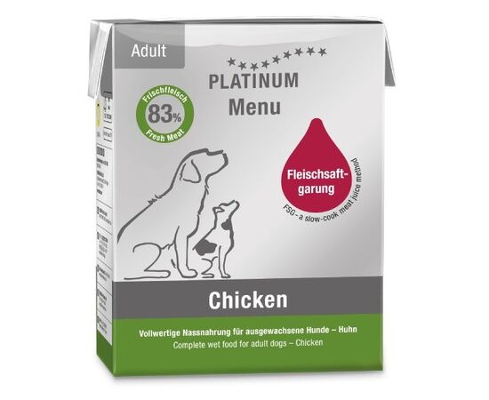 PLATINUM MENU ADULT CHICKEN - WET DOG FOOD - 375G