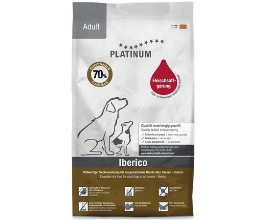 PLATINUM ADULT IBERICO - SEMI-MOIST DOG FOOD - 5KG