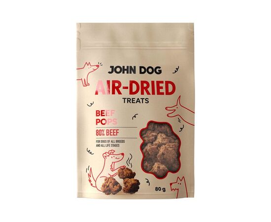 JOHN DOG AIR-DRIED BEEF POPS - DOG TREAT - 80G