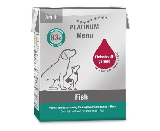 PLATINUM MENU ADULT FISH - WET DOG FOOD - 375G