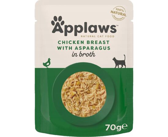 APPLAWS NATURAL CAT FOOD CHICKEN WITH ASPARAGUS - WET CAT FOOD - 70G