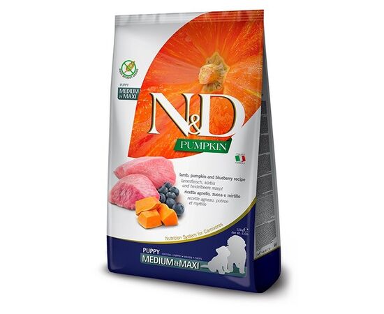 FARMINA PUMPKIN N&D LAMB & BLUEBERRY PUPPY MEDIUM & MAXI - DRY DOG FOOD - 100G