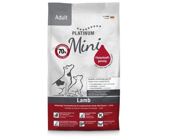 PLATINUM ADULT LAMB MINI - SEMI-MOIST DOG FOOD - 900G