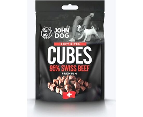 JOHN DOG SOFT BITES CUBES BEEF 95%  - DOG TREAT - 120G