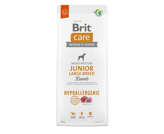 BRIT CARE HYPOALLERGENIC JUNIOR LARGE BREED LAMB - DRY DOG FOOD - 12 KG
