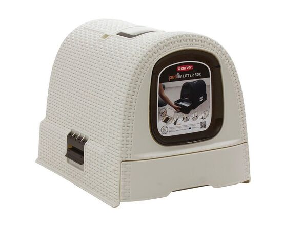 CURVER - CAT LITTER BOX - CREAM/BROWN