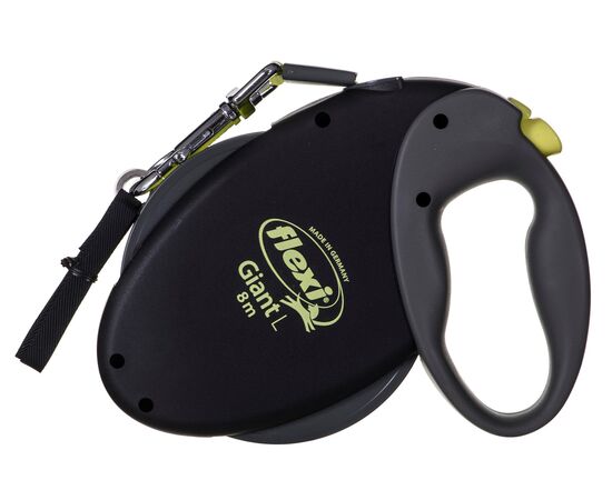 FLEXI TRIXIE NEON GIANT L 8 M BLACK, YELLOW DOG RETRACTABLE LEAD