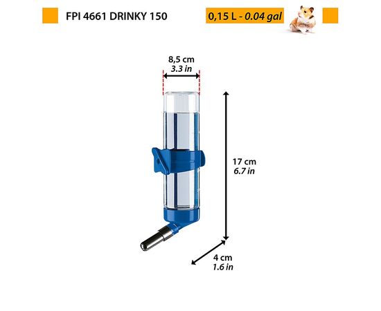 FERPLAST DRINKS - AUTOMATIC DISPENSER FOR RODENTS - BLUE