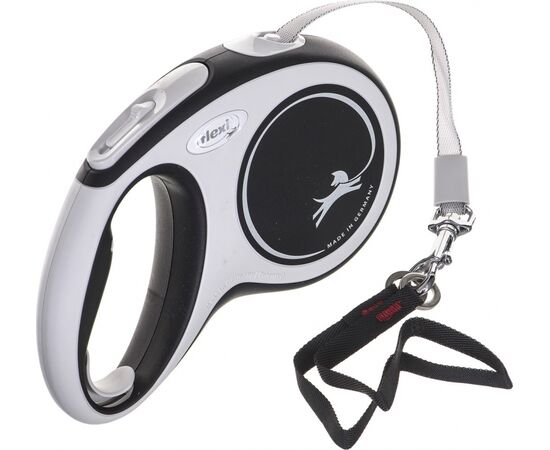 FLEXI NEW COMFORT M TAPE 5 M BLACK DOG RETRACTABLE LEAD