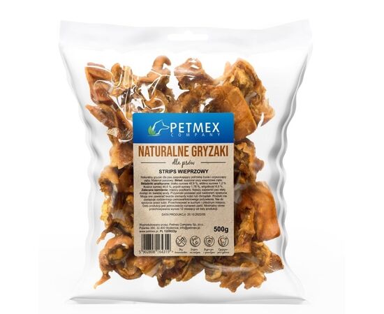 PETMEX PORK STRIPS DOG CHEW - 500G