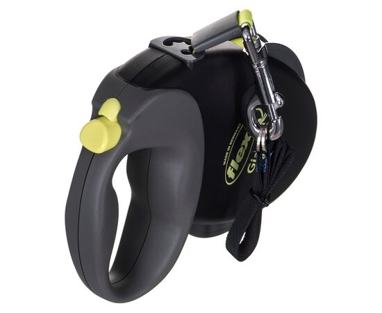 FLEXI TRIXIE NEON GIANT L 8 M BLACK, YELLOW DOG RETRACTABLE LEAD