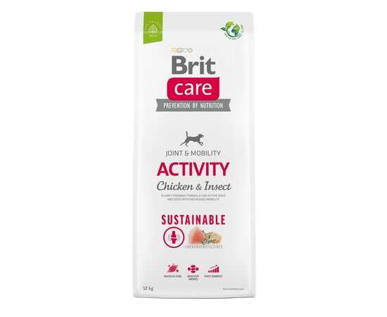 BRIT CARE DOG SUSTAINABLE ACTIVITY CHICKEN & INSECT  - DRY DOG FOOD - 12 KG