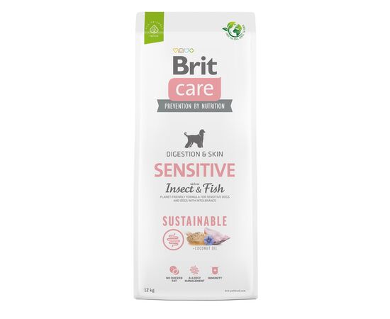 BRIT CARE DOG SUSTAINABLE SENSITIVE INSECT & FISH - DRY DOG FOOD - 12 KG
