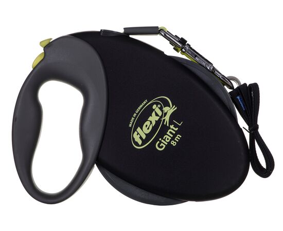 FLEXI TRIXIE NEON GIANT L 8 M BLACK, YELLOW DOG RETRACTABLE LEAD