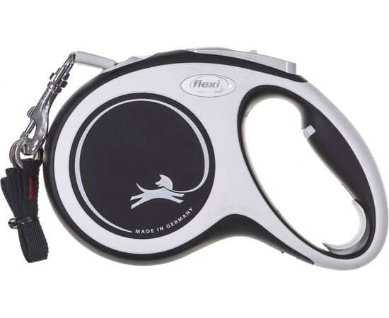 FLEXI NEW COMFORT M TAPE 5 M BLACK DOG RETRACTABLE LEAD