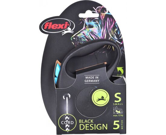 FLEXI BLACK DESIGN S 5 M DOG RETRACTABLE LEAD