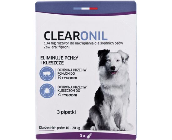 FRANCODEX CLEARONIL DLA ŚREDNICH PSÓW (10-20 KG) - 134 MG X 3