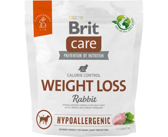 BRIT CARE HYPOALLERGENIC ADULT WEIGHT LOSS RABBIT - DRY DOG FOOD - 1 KG