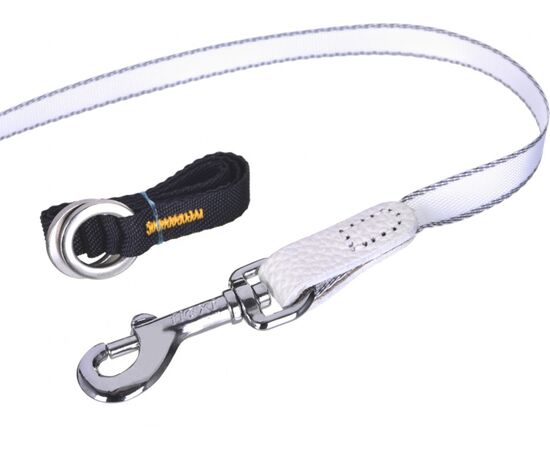 FLEXI GLAM COMPOSITION WITH SWAROVSKI CRYSTALS S - DOG RETRACTABLE LEAD - 3 M - WHITE